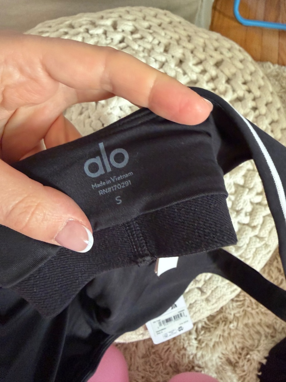 Alo Airbrush Heart Throb Bra โ Black/White โ NEW WITH TAGS - Picture 3 of 5